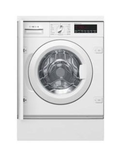 Bosch Serie 8 Wiw28500Gb 8Kg Load, 1400 Spin Integrated Washing Machine - White